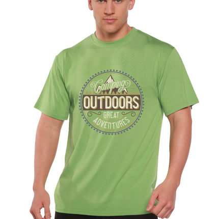 Outdoors Men's Bamboo Viscose/Organic Cotton Short Sleeve Graphic T-Shirt