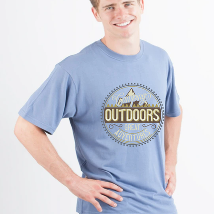 Outdoors Men's Bamboo Viscose/Organic Cotton Short Sleeve Graphic T-Shirt