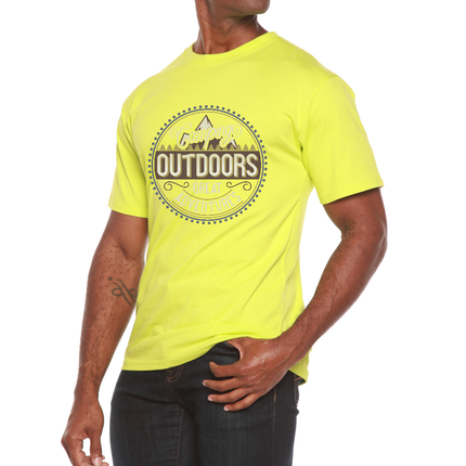 Outdoors Men's Bamboo Viscose/Organic Cotton Short Sleeve Graphic T-Shirt