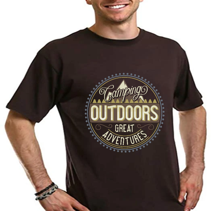 Outdoors Men's Bamboo Viscose/Organic Cotton Short Sleeve Graphic T-Shirt