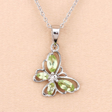 0.64 Carat Genuine Peridot .925 Sterling Silver Pendant