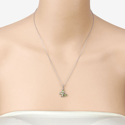 0.64 Carat Genuine Peridot .925 Sterling Silver Pendant