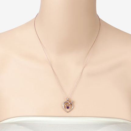 0.25 Carat Genuine Amethyst .925 Sterling Silver Pendant