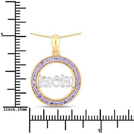 0.64 Carat Genuine Tanzanite .925 Sterling Silver Pendant
