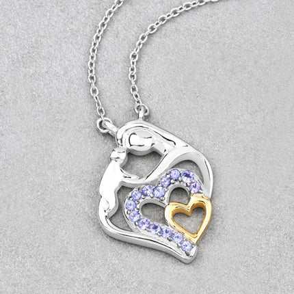 0.28 Carat Genuine Tanzanite .925 Sterling Silver Pendant