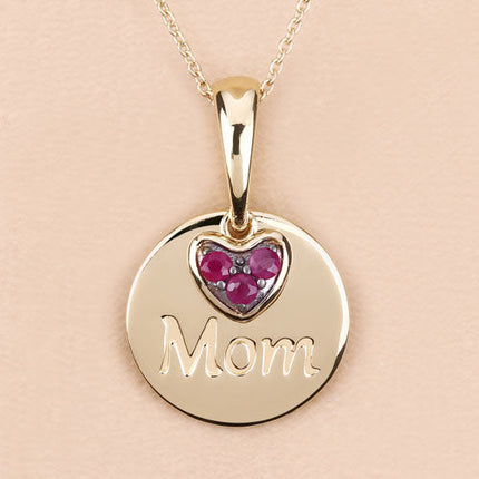 0.20 Carat Genuine Ruby .925 Sterling Silver Pendant