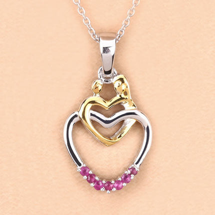 0.14 Carat Genuine Ruby .925 Sterling Silver Pendant