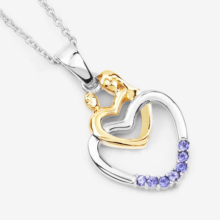 0.14 Carat Genuine Tanzanite .925 Sterling Silver Pendant
