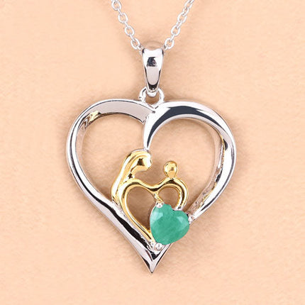 0.45 Carat Genuine Emerald .925 Sterling Silver Pendant