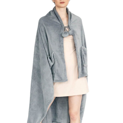 Ultra-Plush Faux Fur Fleece Wearable Blanket