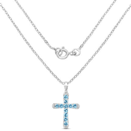 3.85 Carat Genuine Blue Topaz .925 Sterling Silver Pendant