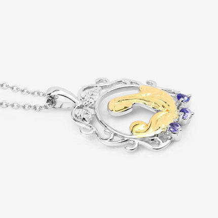 0.11 Carat Genuine Tanzanite .925 Sterling Silver Pendant