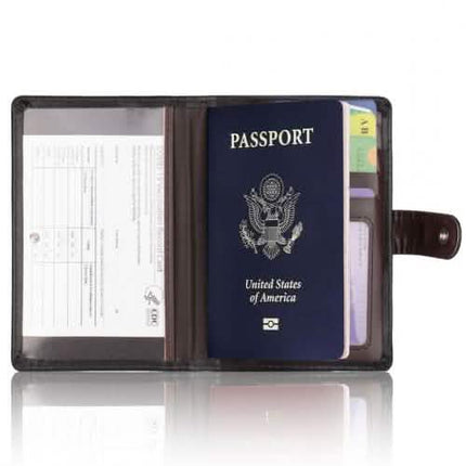 Passport Holder with Vaccination Card Protector