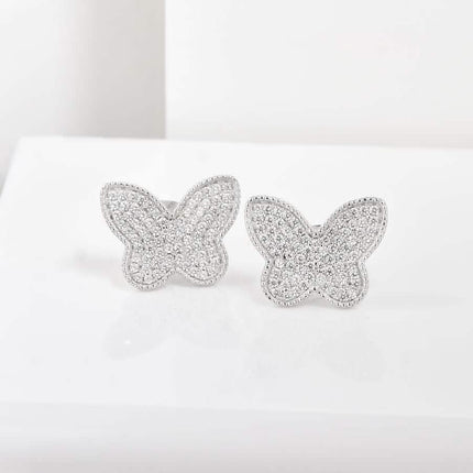 Pave Butterfly Studs
