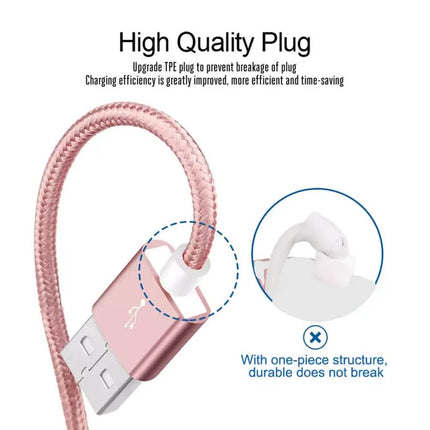 PBG XL 10Ft. Lightning Cable's Nylon Woven Protection