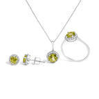 6.5 / White.Gold / Green Peridot