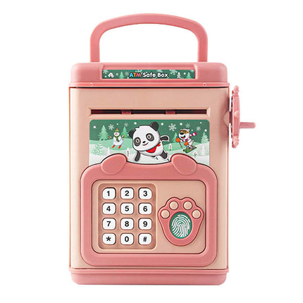 Piggy Bank Toy Cash Coin Money Saving Box with Password, Fingerprint Voice Prompt for 3+ Years Gold