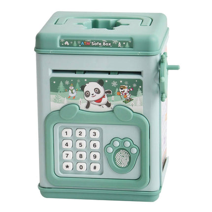 Piggy Bank Toy Cash Coin Money Saving Box with Password, Fingerprint Voice Prompt for 3+ Years Gold