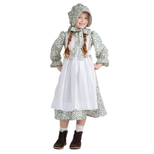 Kids Pioneer Costume with Classic Dress and Frontier Style Details