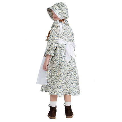 Kids Pioneer Costume with Classic Dress and Frontier Style Details
