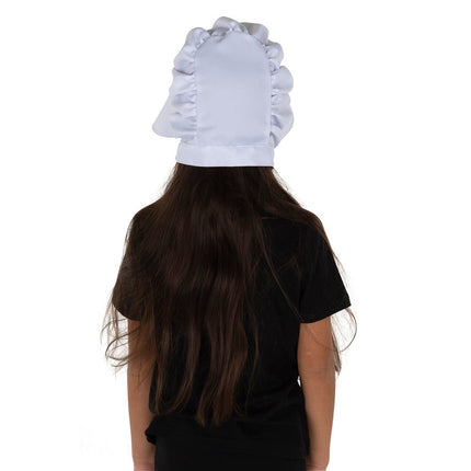 Pioneer White Bonnet for Kids – Colonial Prairie Hat Costume Accessory | Historical Dress Up
