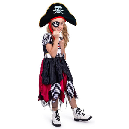 Kids Pirate Costume with Captain Hat, Vest and Swashbuckler Style
