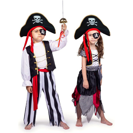 Kids Pirate Costume with Vest, Hat and Swashbuckler Style Outfit