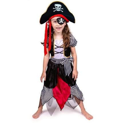 Kids Pirate Costume with Captain Hat, Vest and Swashbuckler Style