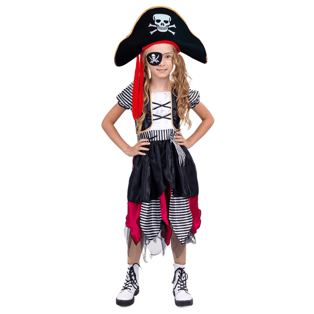 Kids Pirate Costume with Captain Hat, Vest and Swashbuckler Style
