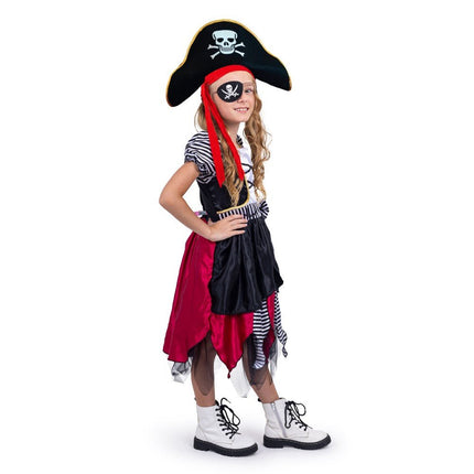 Kids Pirate Costume with Captain Hat, Vest and Swashbuckler Style