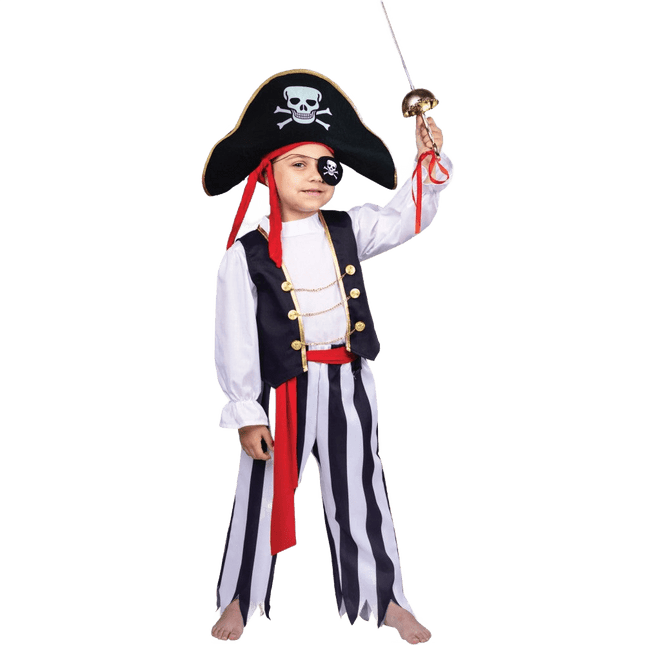 Kids Pirate Costume with Vest, Hat and Swashbuckler Style Outfit