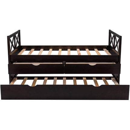 Platform Storage Bed with Trundle
