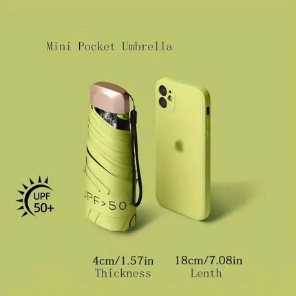 Pocket Windproof UV50 Anti-sunburn Rain Umbrella