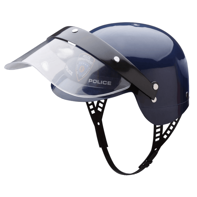Kids Police Helmet with Transparent Visor – Costume Role Play Accessory