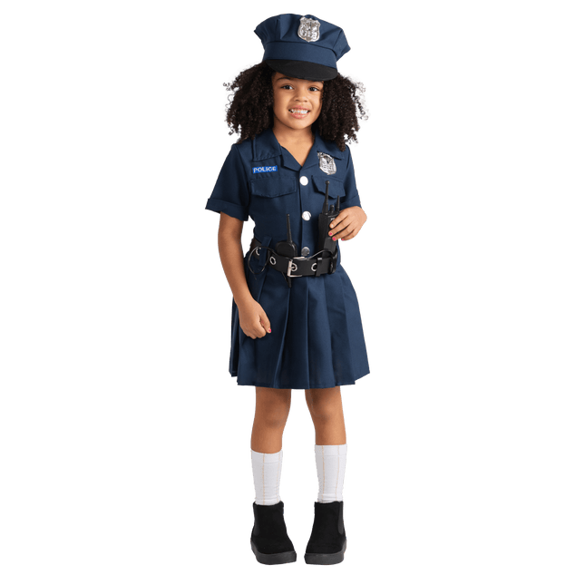 Kids Police Officer Dress-Up Outfit with Hat & Belt Career Day & Pretend Play