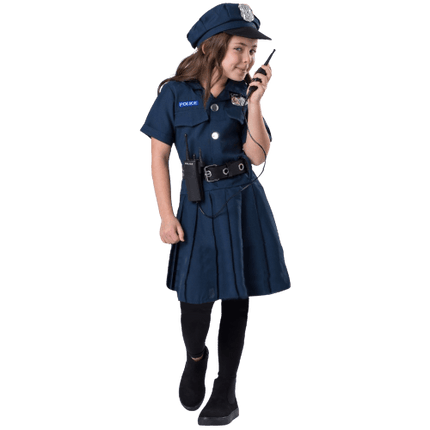 Kids Police Officer Dress-Up Outfit with Hat & Belt Career Day & Pretend Play