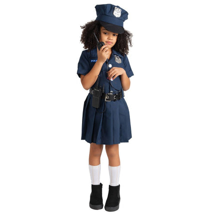 Kids Police Officer Dress-Up Outfit with Hat & Belt Career Day & Pretend Play