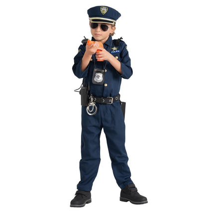 Kids Police Officer Costume Set – Complete Police Uniform with Accessories for Halloween & Pretend Play