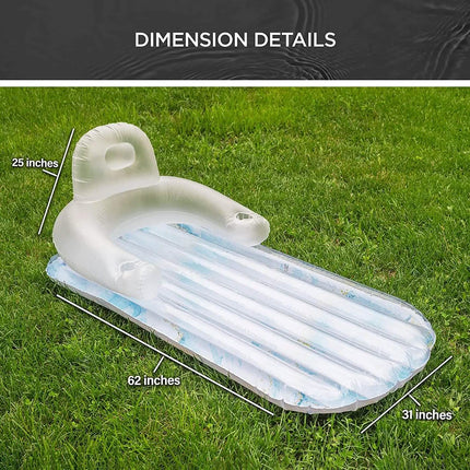 Pool Float for Adults Inflatable Lounge Chair Recliner for Swimming/Tanning