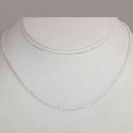 Pori Jewelers 925 Sterling Silver 2MM Twisted ROC Chain Necklace