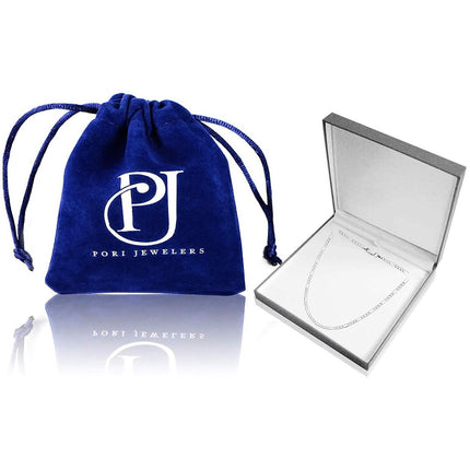 Pori Jewelers 925 Sterling Silver Figaro Chain Necklace