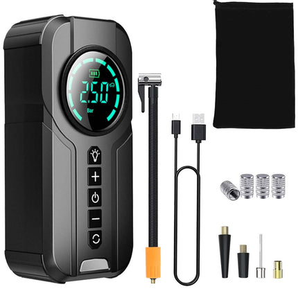 Portable Car Compressor Wireless Electric Air Pump 150 PSI with LED Light