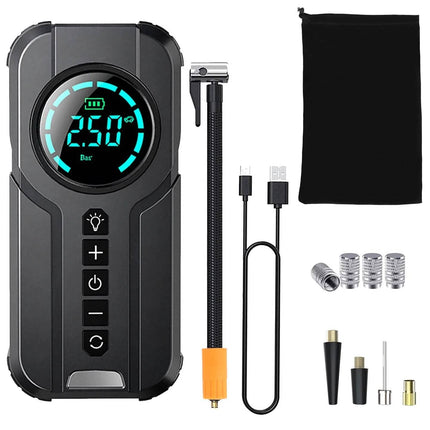 Portable Car Compressor Wireless Electric Air Pump 150 PSI with LED Light
