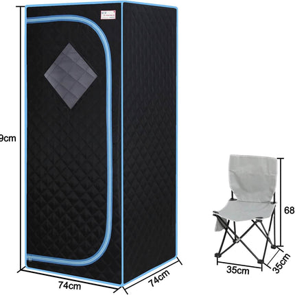 Portable Sauna Tent with Heating Foot Pad and Portable Chair