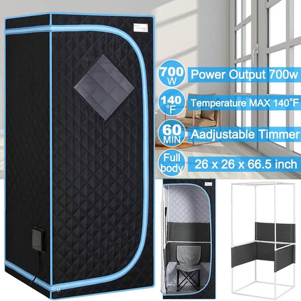 Portable Sauna Tent with Heating Foot Pad and Portable Chair