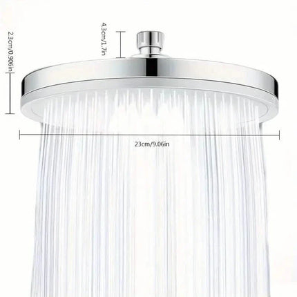 Premium High-pressure Shower Head - Top Spray, Wide Coverage, Lotus Design