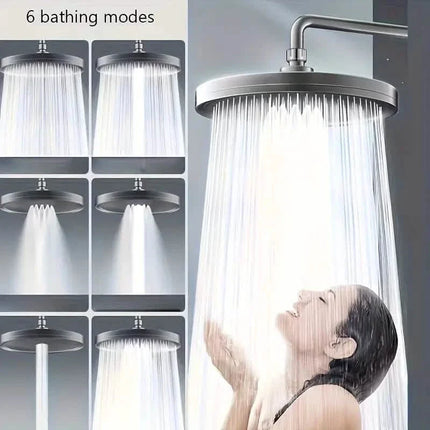 Premium High-pressure Shower Head - Top Spray, Wide Coverage, Lotus Design