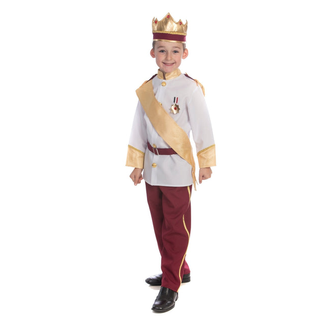 Kids Prince Charming Costume with Royal Jacket, Cape and Accessories