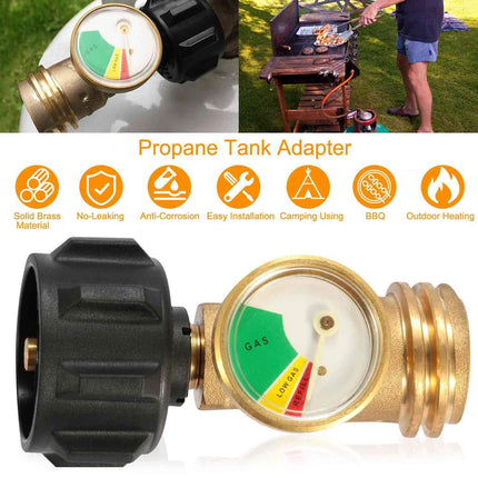 Propane Tank Refill Adapter Gas Level Indicator Meter