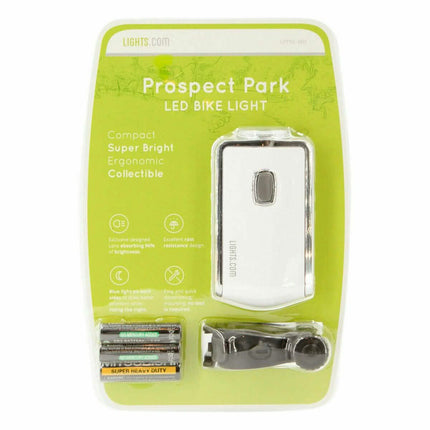 Prospect Park Compact Super Bright LED Bike Light with Blue Side Warning Lights